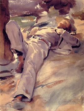 John Singer Sargent Painting - Pater Harrison también conocido como Siesta John Singer Sargent